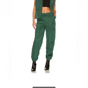 Trish Puffer Pants in Forest Green